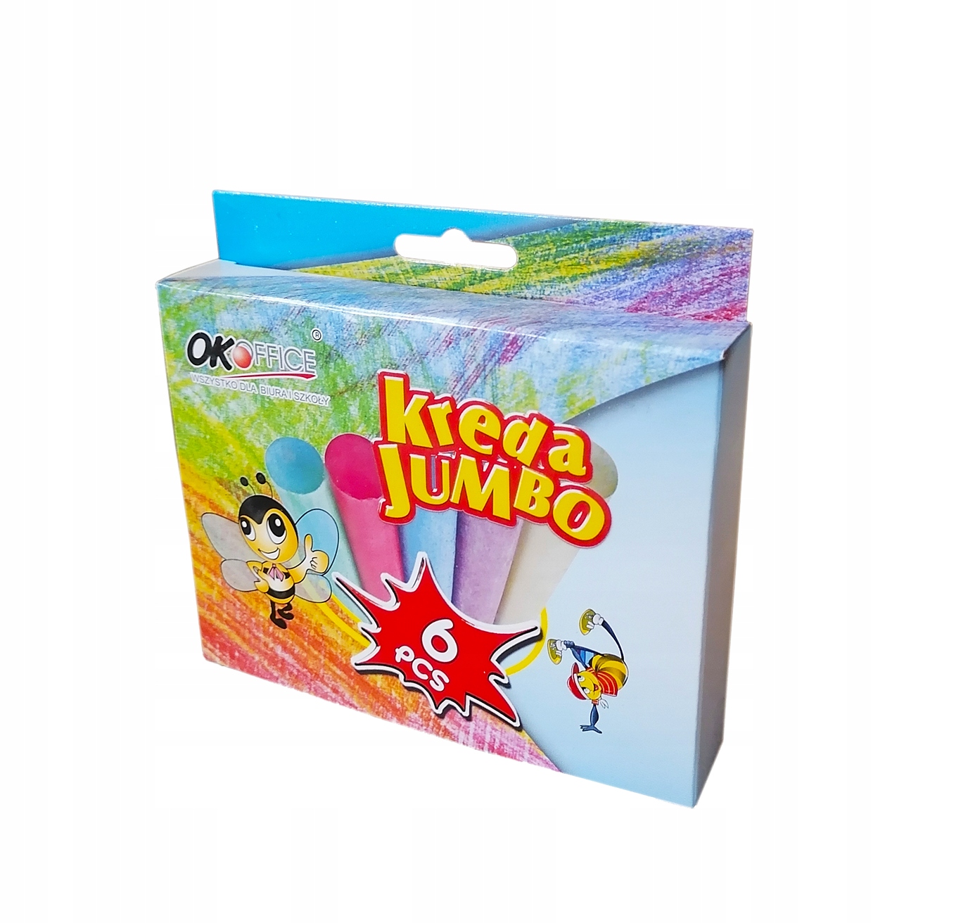 Jumbo-straßenmalkreide, 6 Stück
