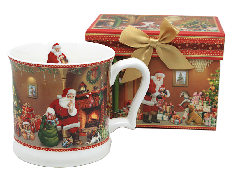 Porzellantasse Für Kaffee Oder Tee, Weihnachtsmotiv, Groß (450 Ml), Als Geschenk