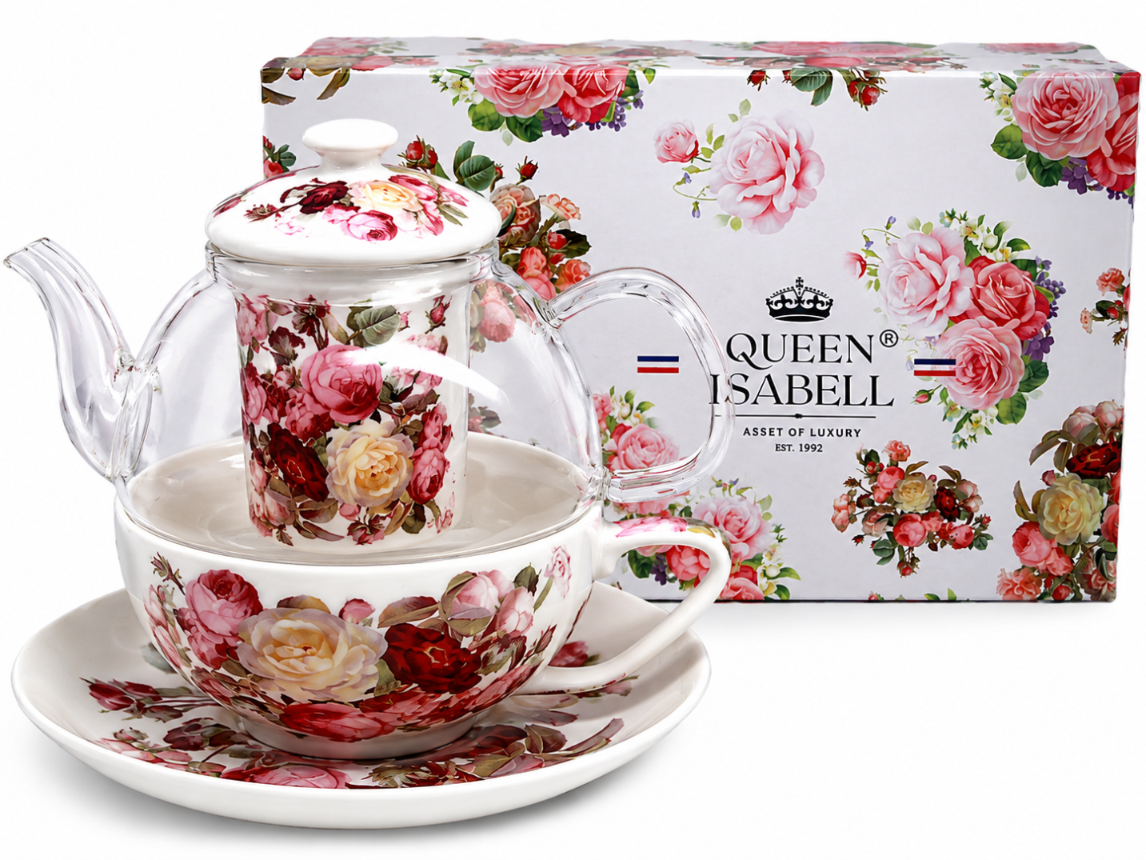 Queen Isabell Roses Teeservice, Premium-geschenkset, Tasse Und Krug