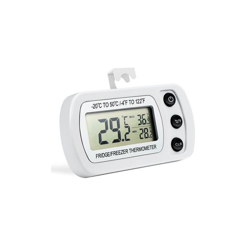 Thermomètre Pour Réfrigérateur, Thermomètre Numérique Pour Congélateur Avec Crochet, Écran Lcd Facile À Lire-karteo