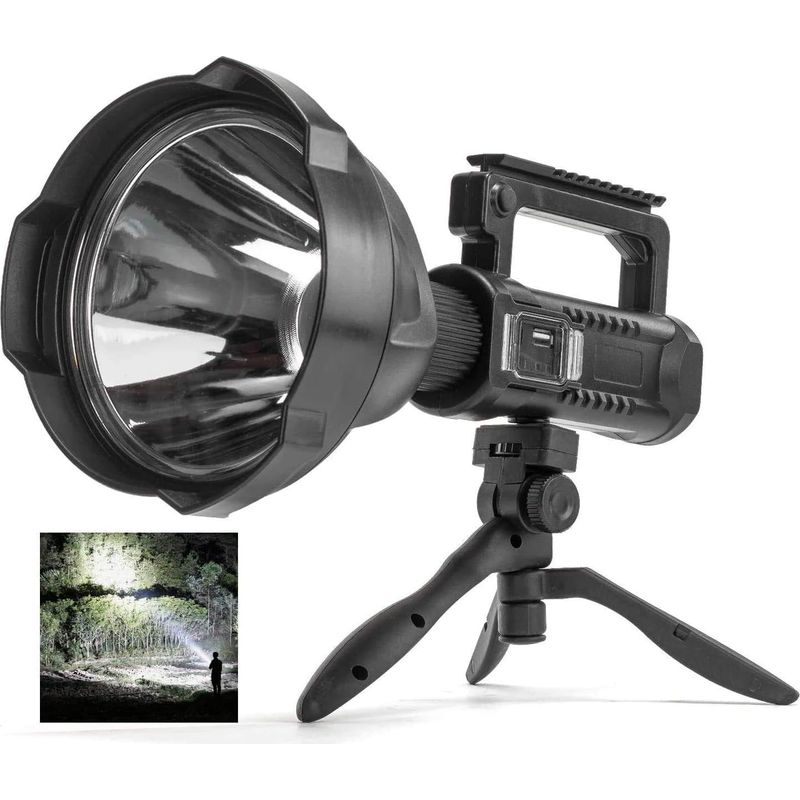 Leistungsstarke 8000-lumen-taschenlampe – Wiederaufladbarer, Multifunktionaler Led-scheinwerfer Für Camping Und Angeln