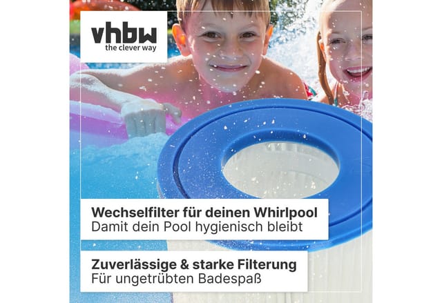 Vhbw 6x Filterkartusche Typ Vi Kompatibel Mit Bestway Lay-z-spa Hawaii, Monaco, Miami Pool - Ersatzfilter Blau Weiß
