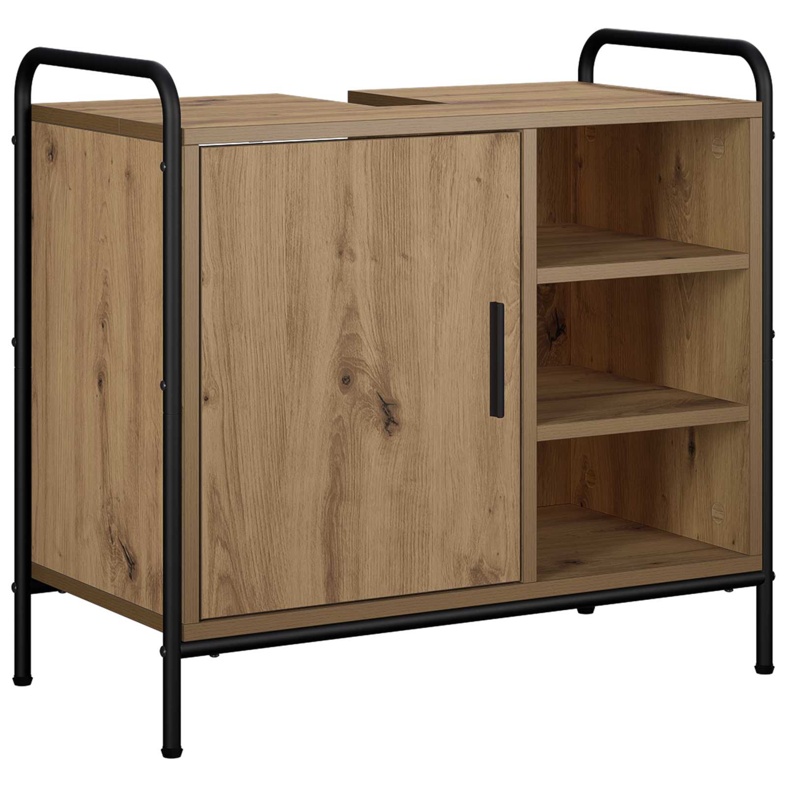 Badezimmerschrank Artisan-eiche 65,5 X 34 X 61 Cm Holzwerkstoff Vidaxl
