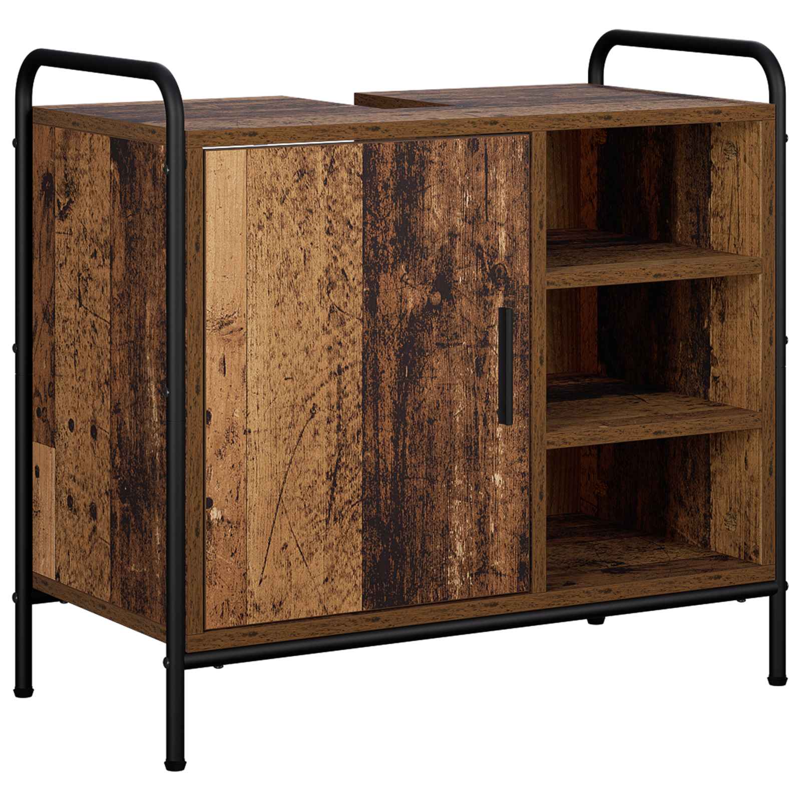 Badezimmerschrank Altholz 65,5 X 34 X 61 Cm Holzwerkstoff Vidaxl