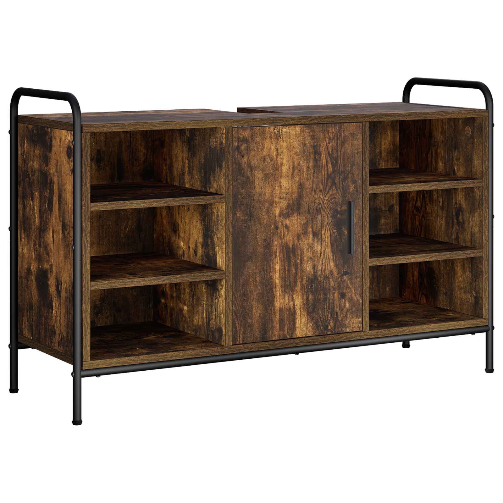 Badezimmerschrank Räuchereiche 95 X 34 X 61 Cm Holzwerkstoff Vidaxl