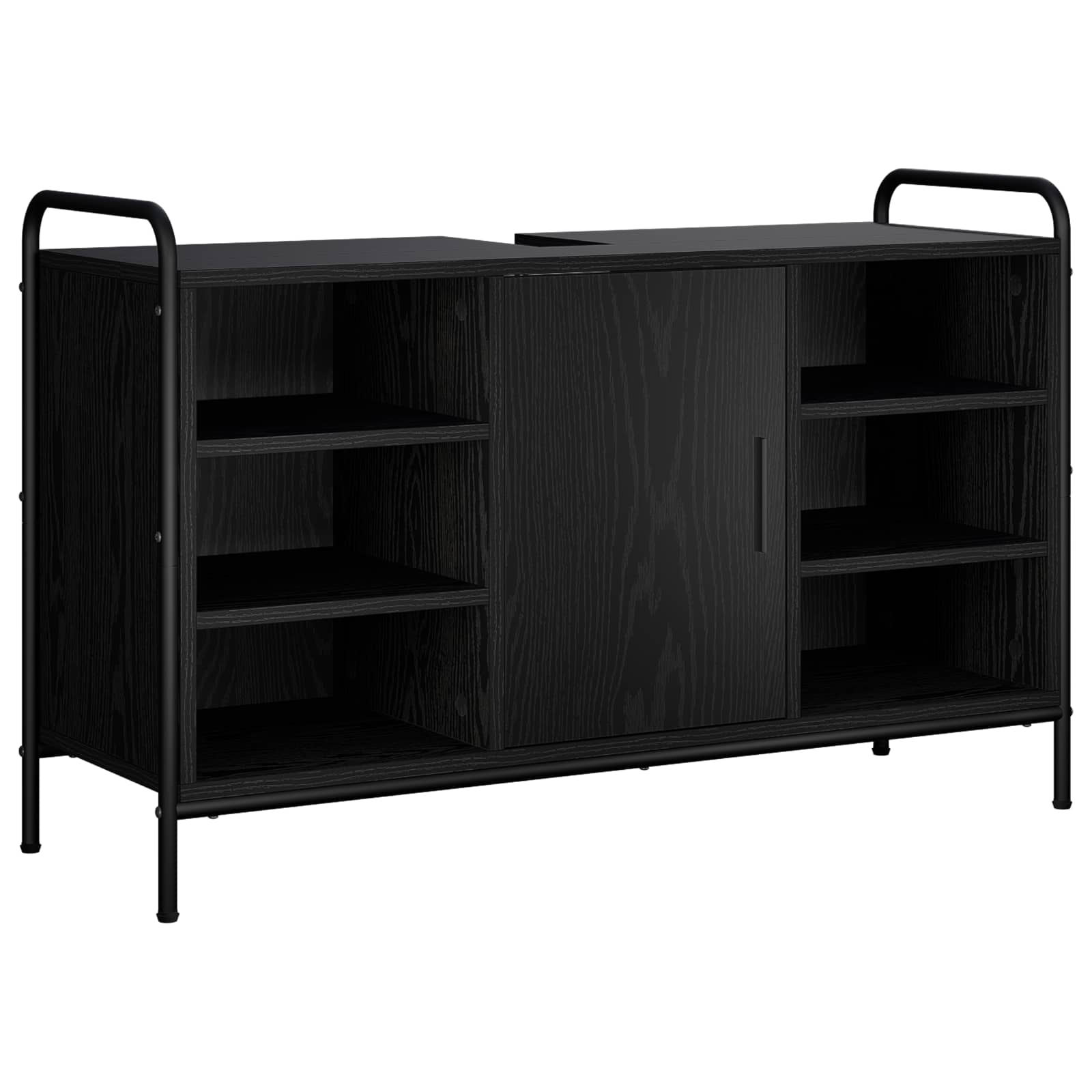 Badezimmerschrank Schwarz Eichen-optik 95 X 34 X 61 Cm Vidaxl