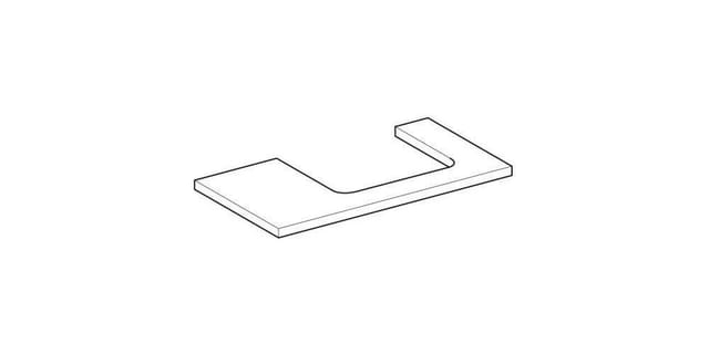 Geberit One Waschtischplatte, Ausschnitt Rechts, 90x3x47 Cm,