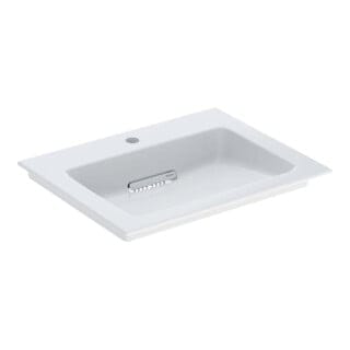 Keramag - Geberit One Möbelwaschtisch Abgang Horizontal, 60x13x47,5cm,