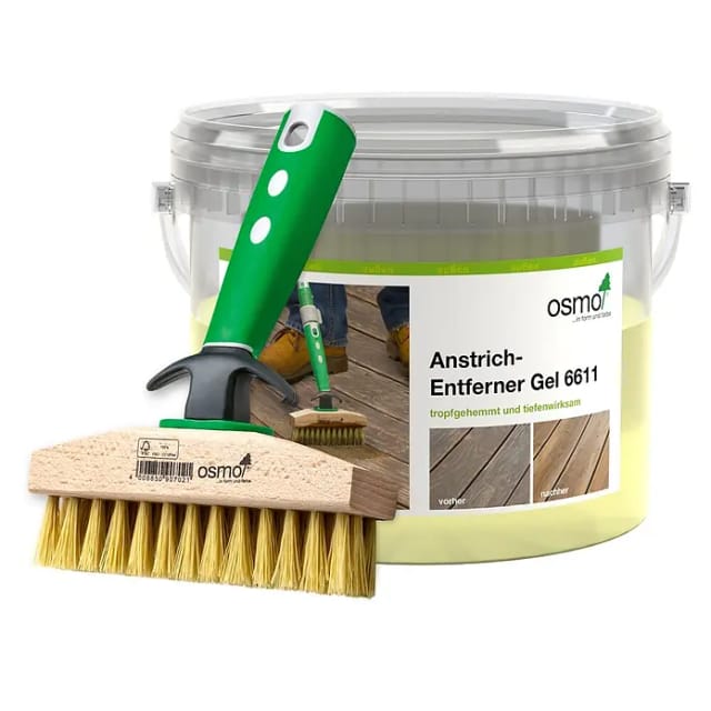 Osmo - Anstrich-entferner Gel 2,5 Ltr + Terrassen-reinigungsbürste