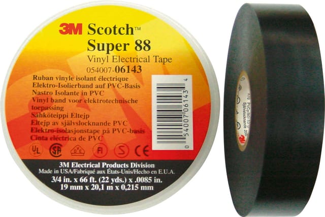 3m - Scotch Super88-19x20-b Isolierband Scotch® Schwarz (l X B) 20 M X 19 Mm 1 St.