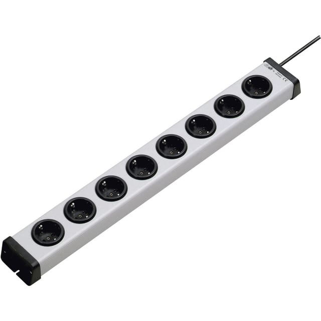 Ehmann - 0200x00082301 Steckdosenleiste 8fach Grau Schutzkontakt 1 St.