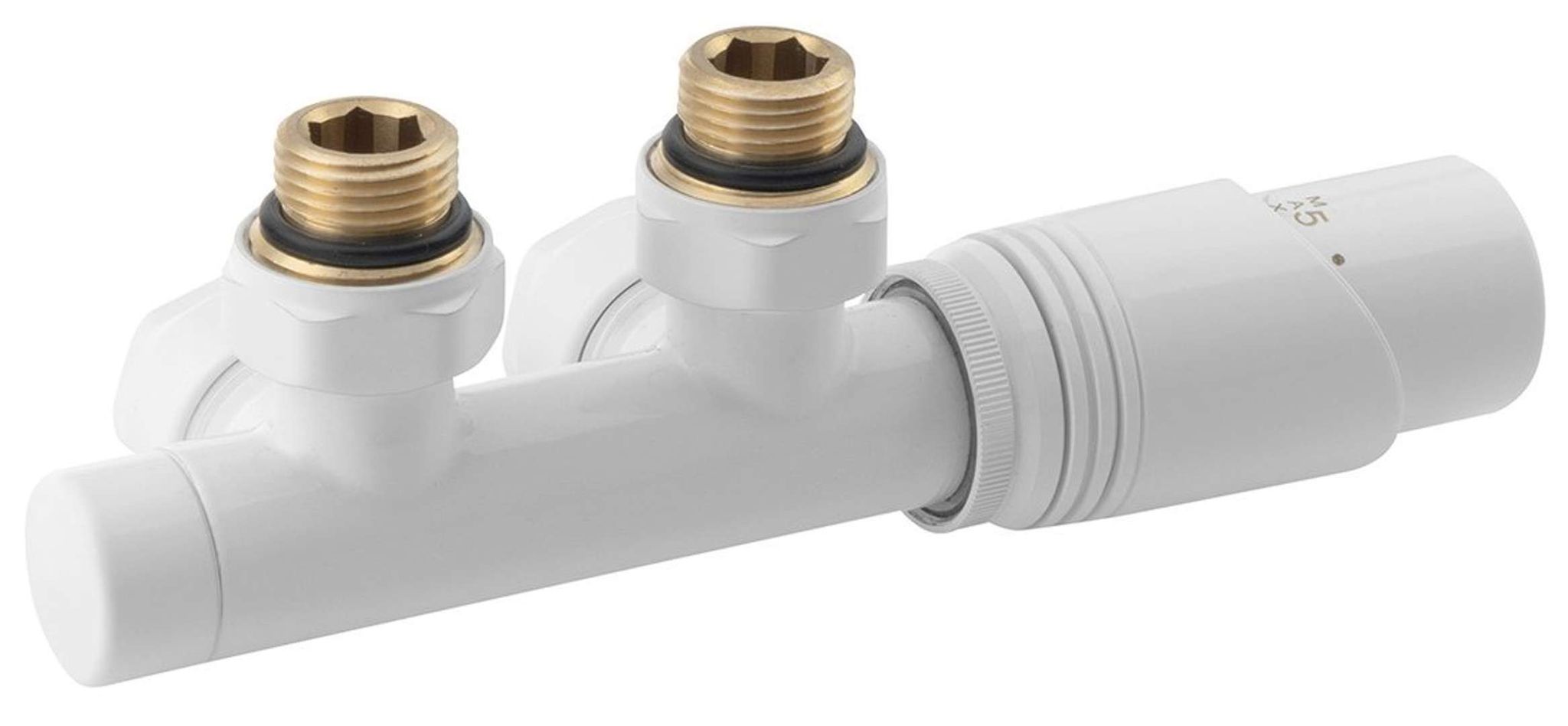 Bruckner Wicher - Thermostat-anschlussgarnitur Für Mittelanschluss 50 Mm, Weiß 600.311.4