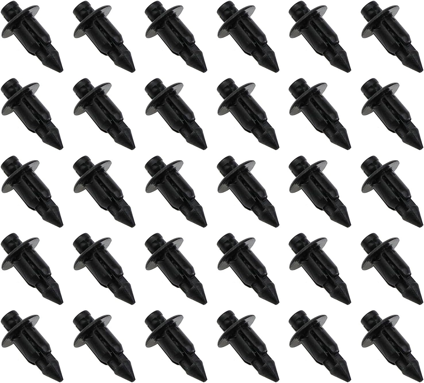 30x Kunststoff-verkleidungsclip-nieten Zur Befestigung Von Verkleidungsteilen, Schwarz, 6 Mm Loch, Kompatibel Mit Honda, Yamaha Und Suzuki