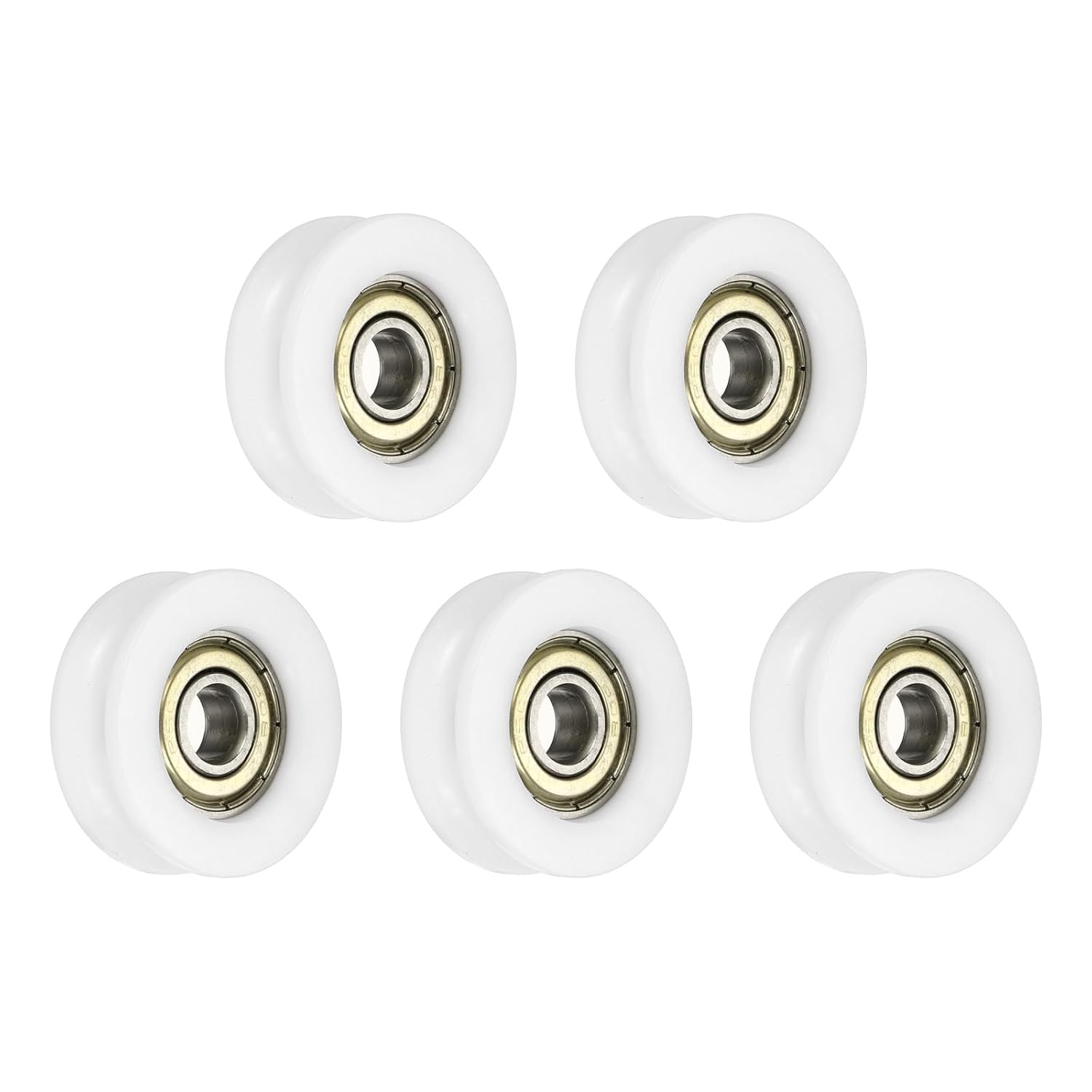 Stück U-nut-kugellagerrollen, Nylon-führungsrollen Mit U-nut (8 X 34 X 12 Mm), Rollenlager Für 3d-drucker, Türen, Fenster, Weiß