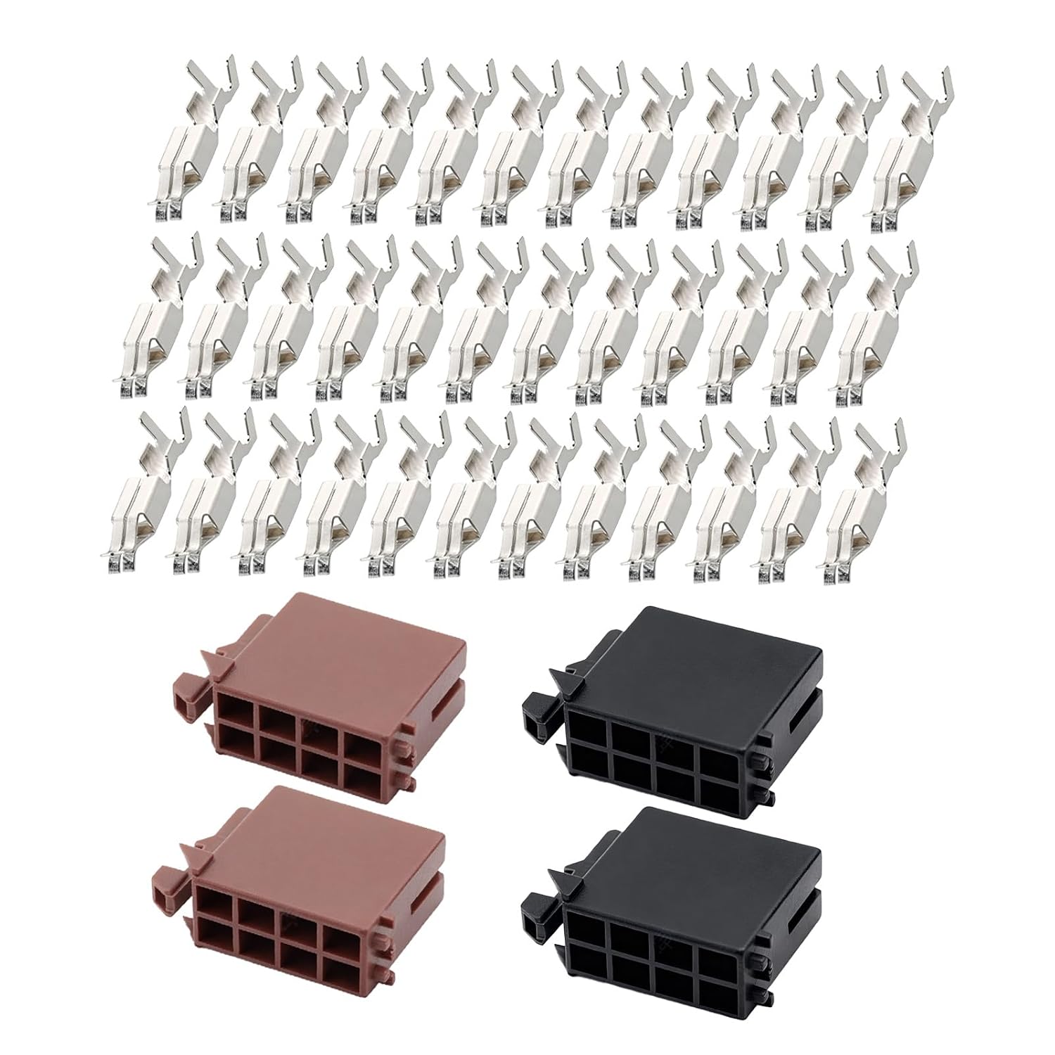 Stück 8-polige Kunststoffstecker, Braun Und Schwarz, Universeller Adapterkabelstecker Für Autoradio-lautsprecher-kompressorbuchse