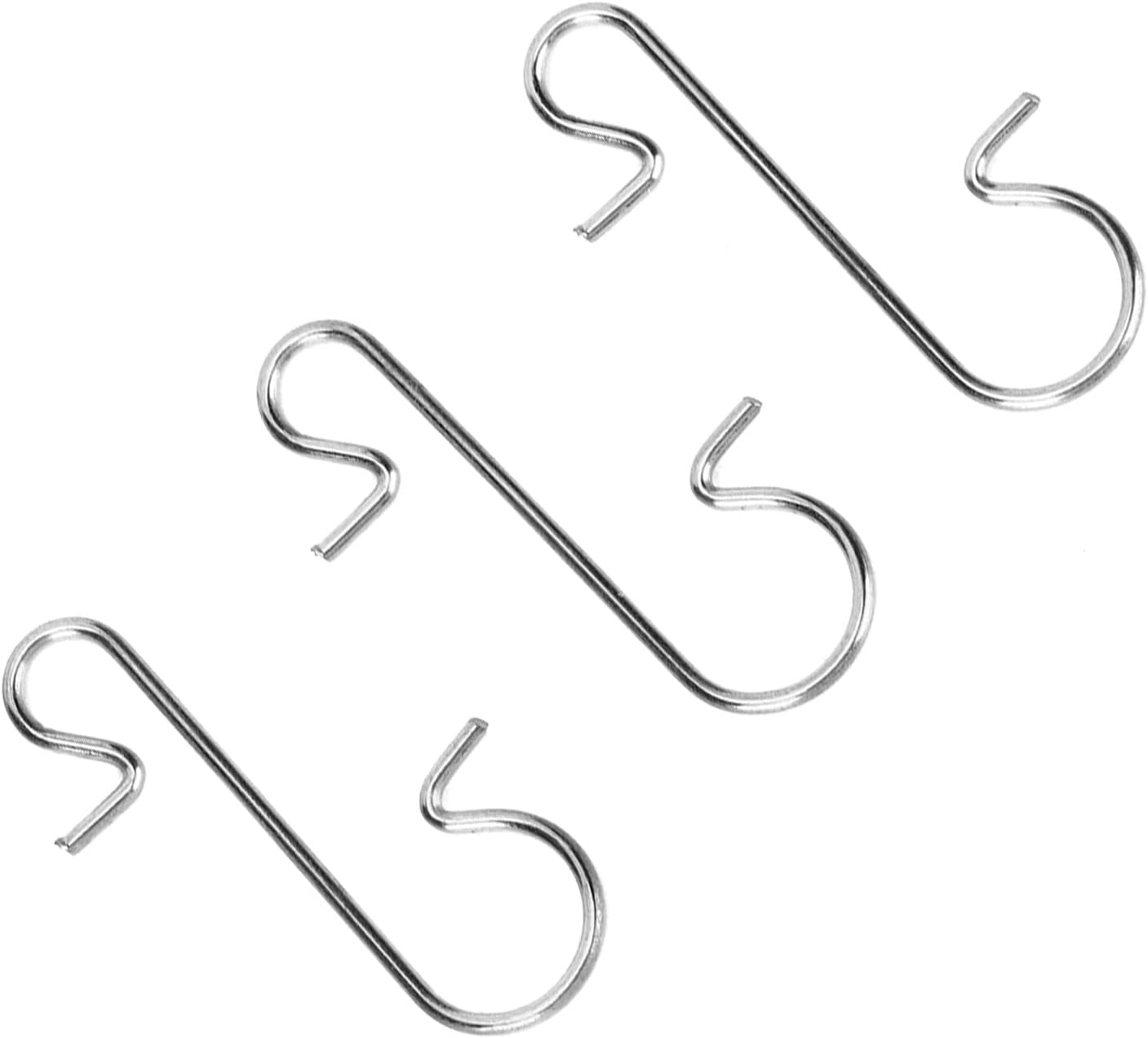 Weihnachtsbaumhaken, 100 Stück, S-förmige Metallhaken, 3 X 1,8 Cm, Für Baumschmuck, Für Zuhause Und Die Feiertage, Grün, Weiß, Gold, Einfach Anzubringen