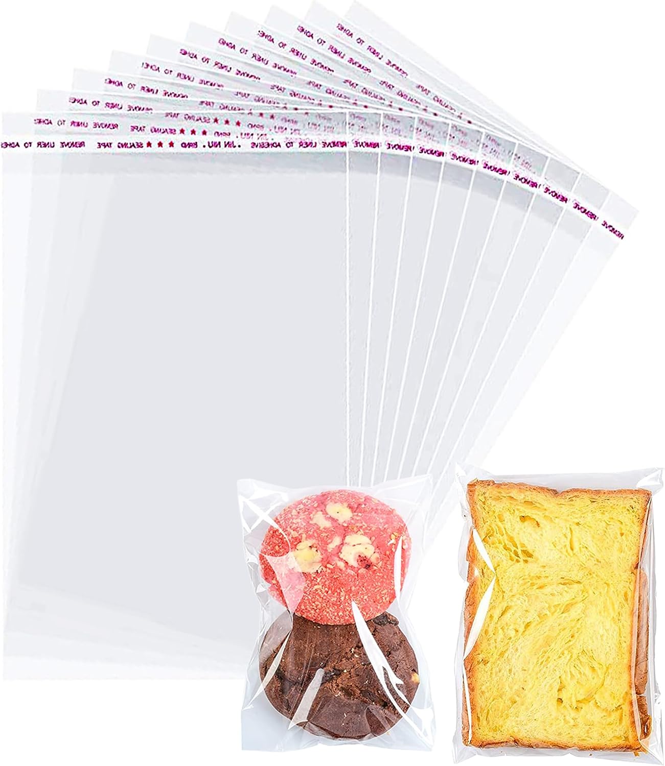 Packung Mit 100 Wiederverschließbaren Zellophantüten – 14 X 24 Cm – Kleine Verpackungsbeutel Für Süßigkeiten, Kleine Zellophantüten – Mit Verschluss Für Kekse Und Geschenke