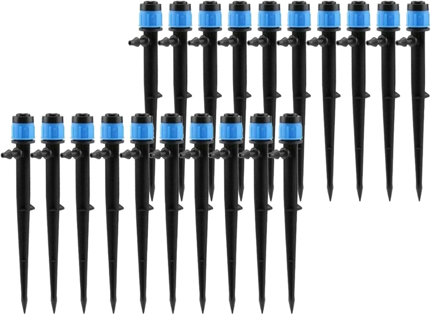 Packung Mit 20 Um 360° Drehbaren Tropfbewässerungs-tropfern Für 4/7-mm-schläuche, Für Topfpflanzen Und Gartengestaltung, Schwarz