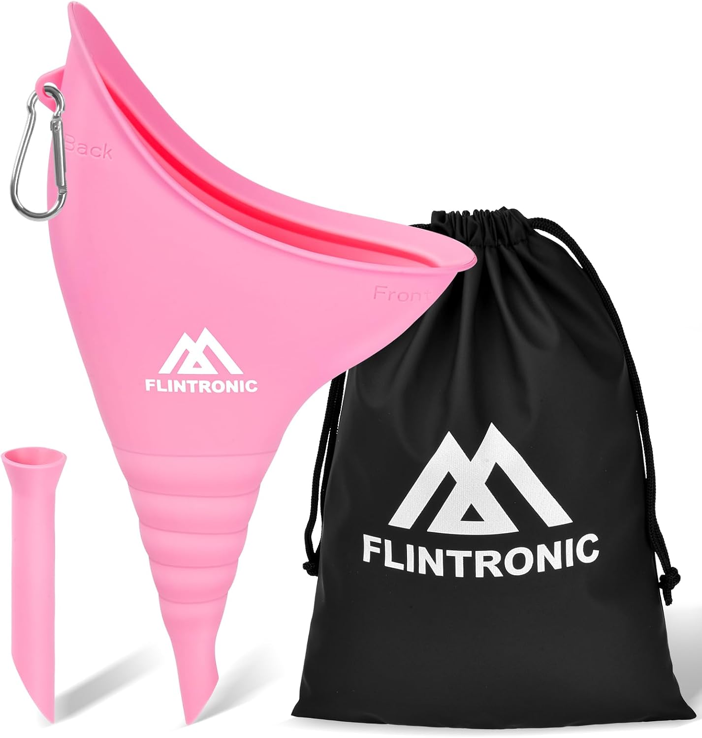 Urinal Für Frauen, Wiederverwendbares Silikon-trichterurinal, Tragbare Stehurinalvorrichtung Für Frauen, Mit Verlängerungsrohr Und Karabinerhaken, Stehurinal Für Schwangere Und Ältere Menschen