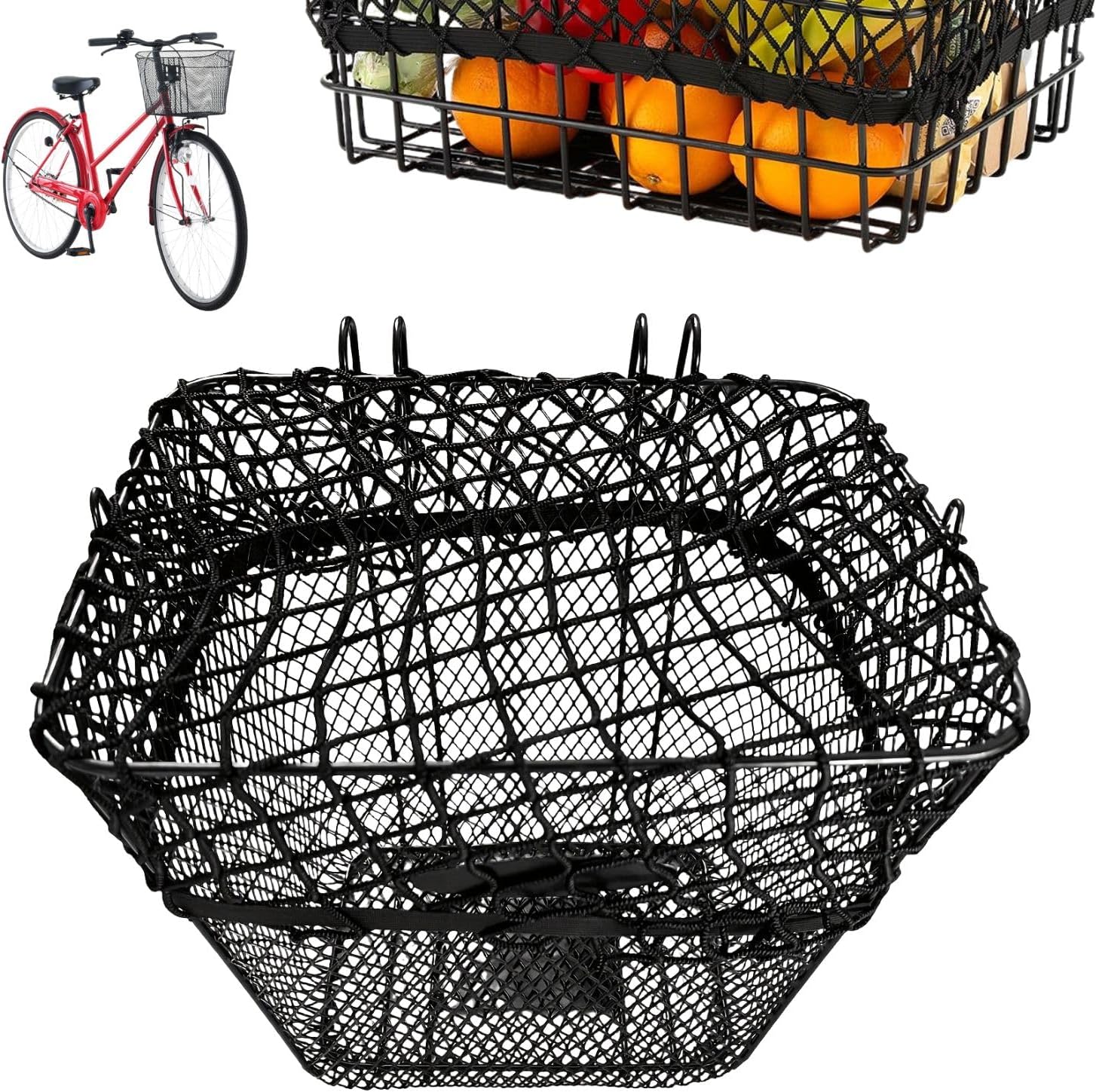 Elastisches Netz Für Fahrradkörbe - Spannnetz Für Gepäckträger - Universelles Sicherheitsnetz Für Motorradkörbe