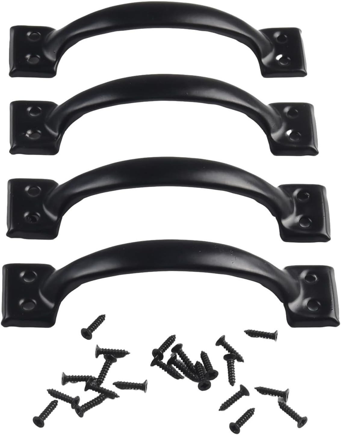 Set Mit 4 Schwarzen, T-förmigen Schrankgriffen Aus Eisen, 15,2 Cm, Für Küchenschränke, Kleiderschranktüren Und Möbel, 150 Mm Lang