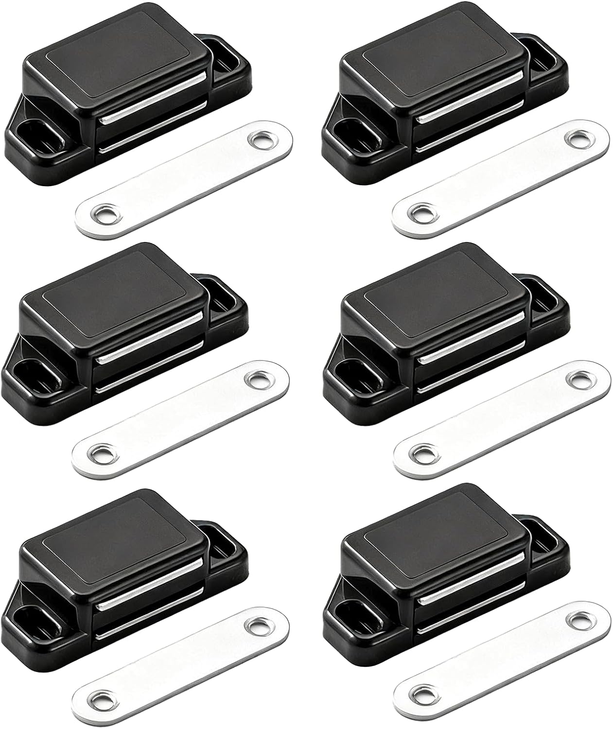 Set Mit 6 Selbstklebenden Schranktürmagneten, Kein Bohren Erforderlich, Magnete Für Schranktüren, Schiebetürmagnete, Magnetverschlüsse Für Möbel Und Schubladen