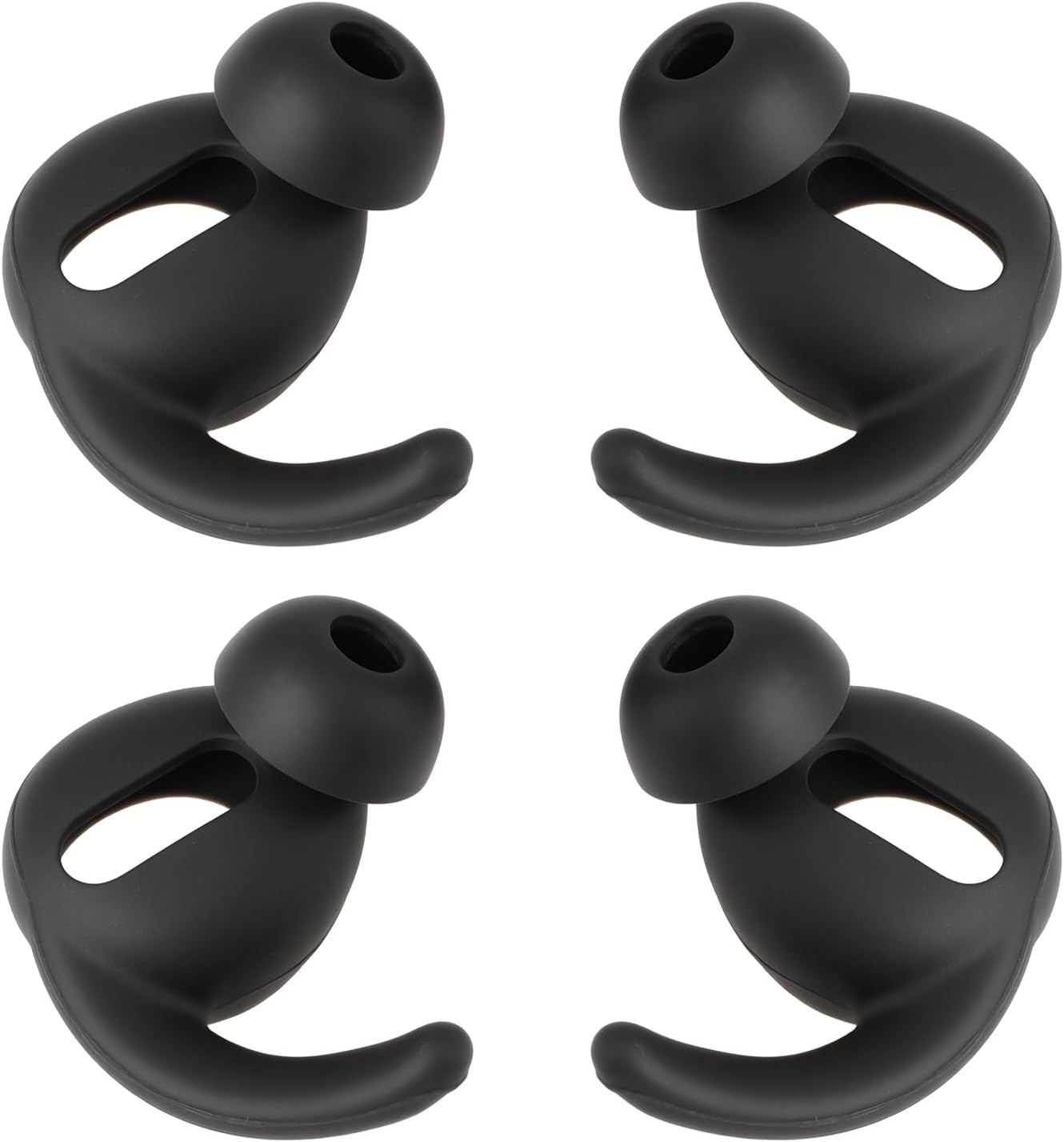Paar Rutschfeste Ohrhaken, Schwarz, Kompatibel Mit Jbl Wave Flex, Flex 2 Und Flex 3 Ohrhörern