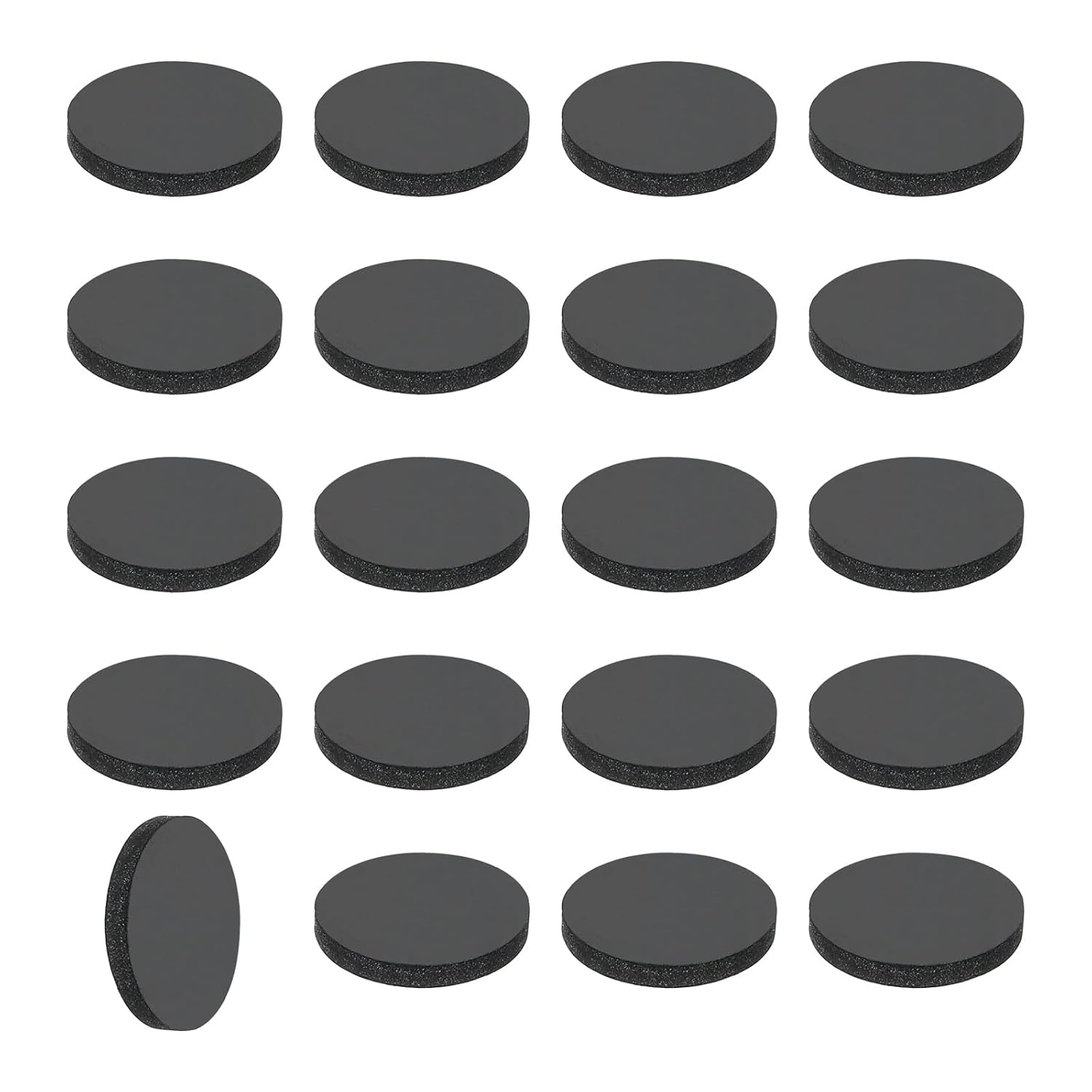 20 Stück Vollgummischeiben, 8 Mm Außendurchmesser X 1 Mm Dicke, Rutschfeste, Nicht Klebende Stoßdämpfer, Gummiabstandshalter, Flache Runde Dichtungen Für Möbel Und Haushaltsgeräte