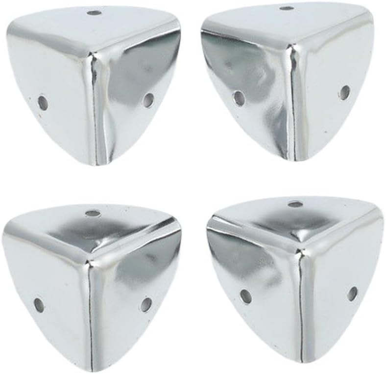 Set Mit 4 X 40 Mm Großen Eckenschützern Aus Zinklegierung Für Truhen, Koffer, Dekorativer Kantenschutz Für Holzmöbel, Silberfarben