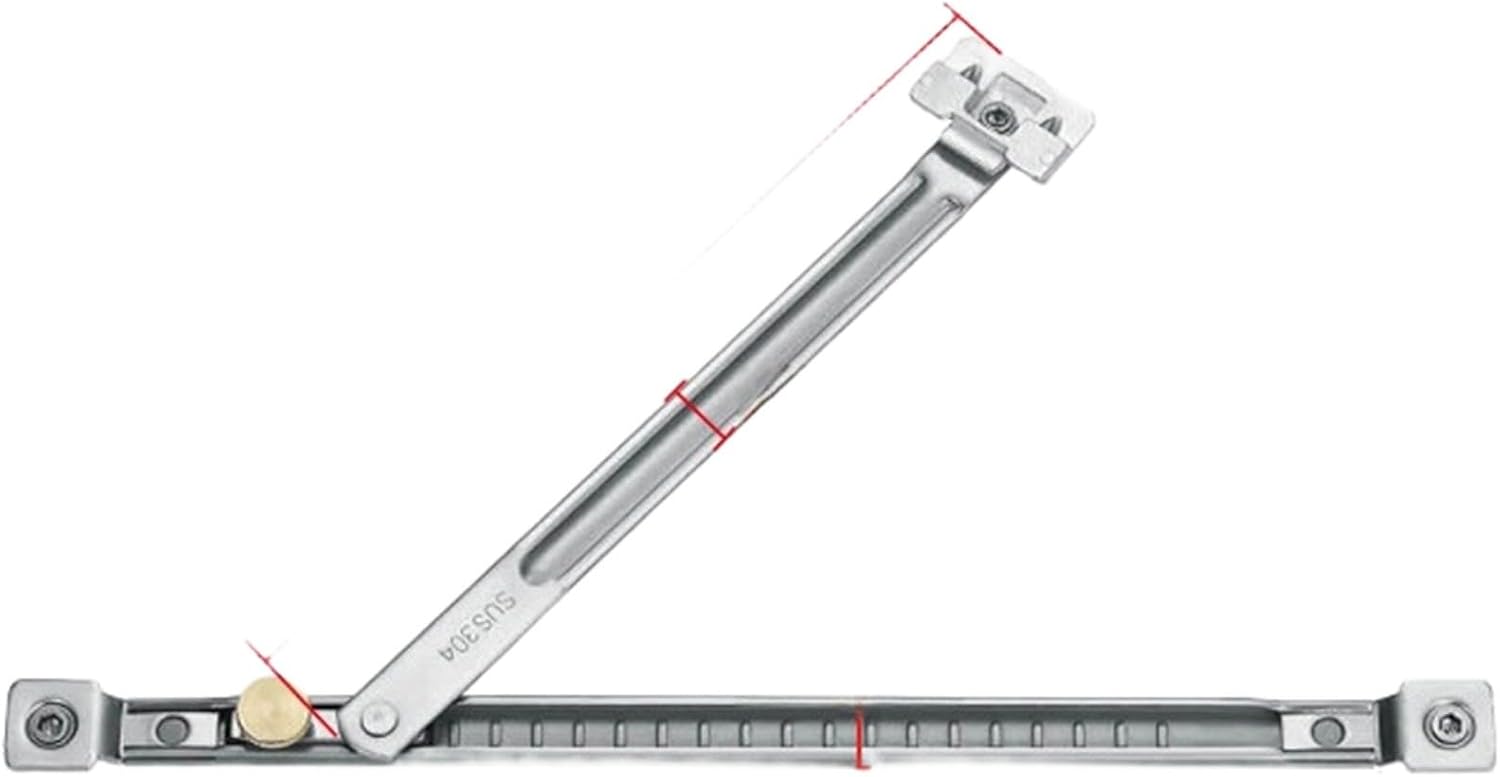 Set Aus 2 Fensterbegrenzern Aus Edelstahl, Kein Bohren Erforderlich, Windabweiser Für Schiebefenster, Verstellbar, 135-grad-verriegelung, Silberfarben