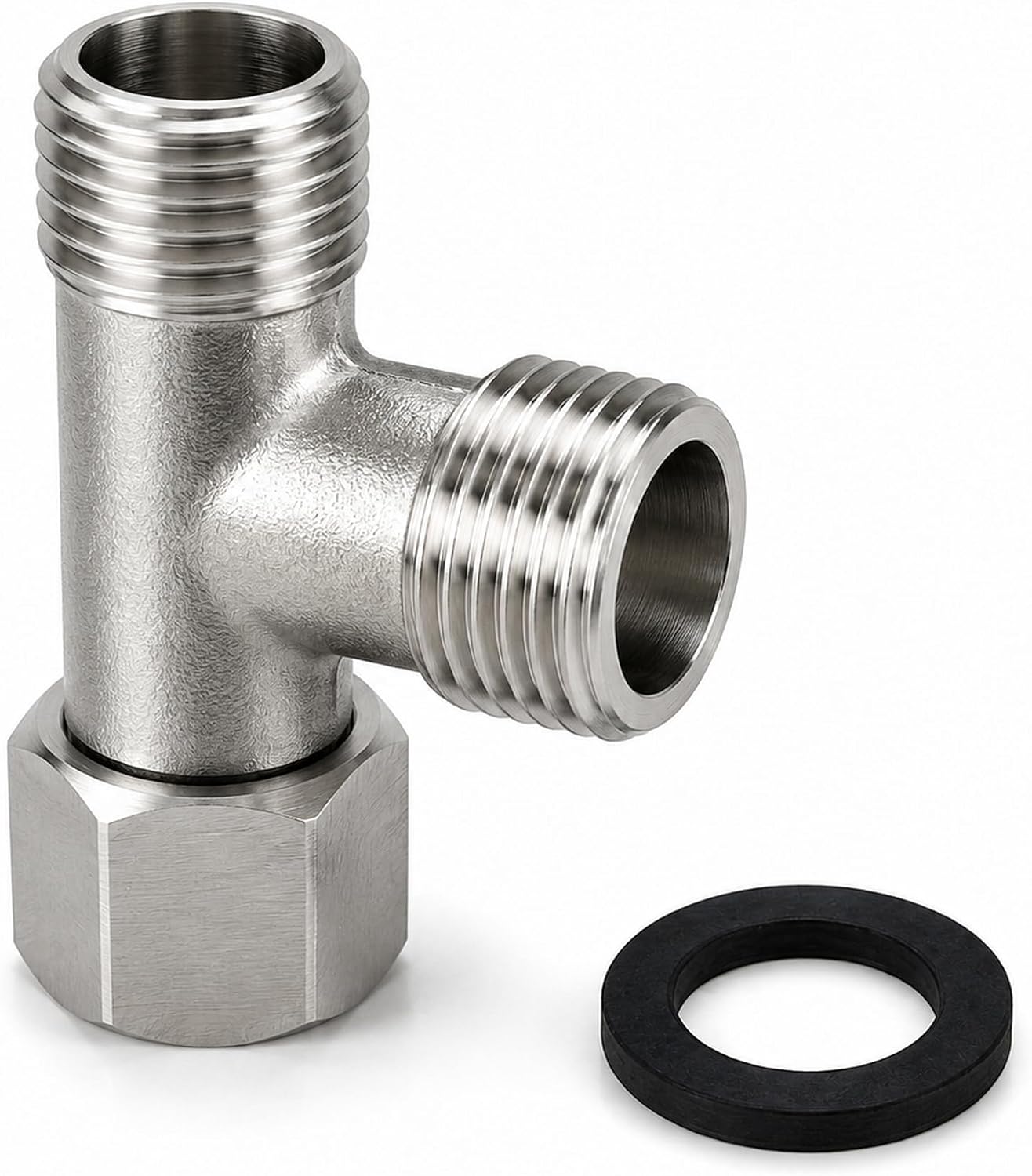 3-wege-t-stück, 3/8" Vernickeltes Messing, Wasserverteiler Mit Wasserdichtem Drehventil, 3-wege-ventil Für Wc, Bidet, Dusche Und Hausinstallation