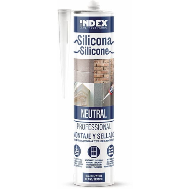 Professionelles Neutrales Silikon Für Glatte Und Poröse Materialien 280 Ml (weiß) - Packung Mit 12