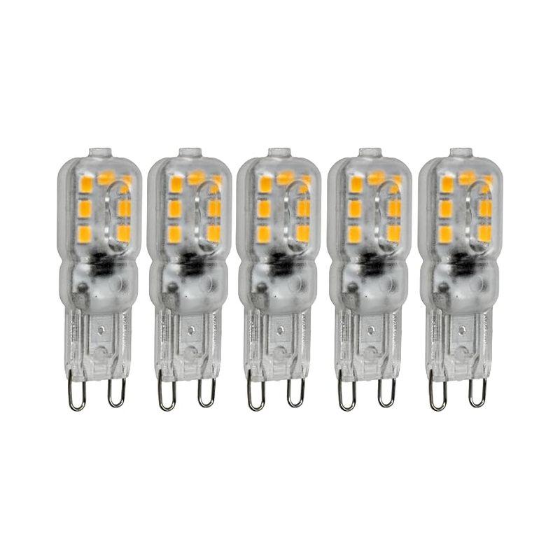 Jandei - 5er-pack Dimmbare G9 Led-lampen 2,5 W 4000 K, Halogenlampen Für Ofenbeleuchtung, Deckenleuchten, Wandleuchten, Schrankbeleuchtung Usw.