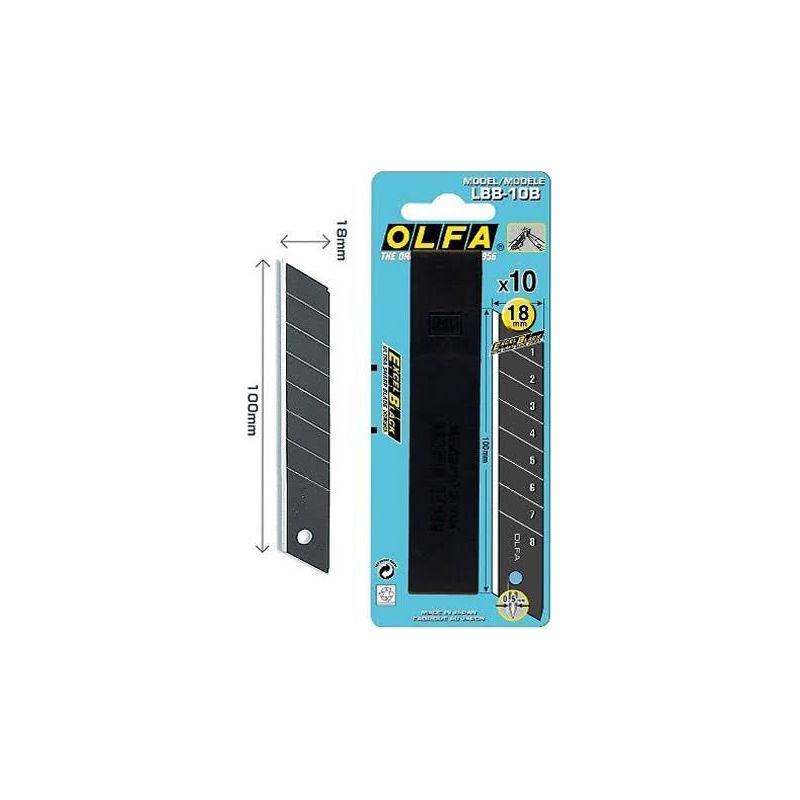 Olfa Black Cutter Blades Lbb 10b 18mm - Romus