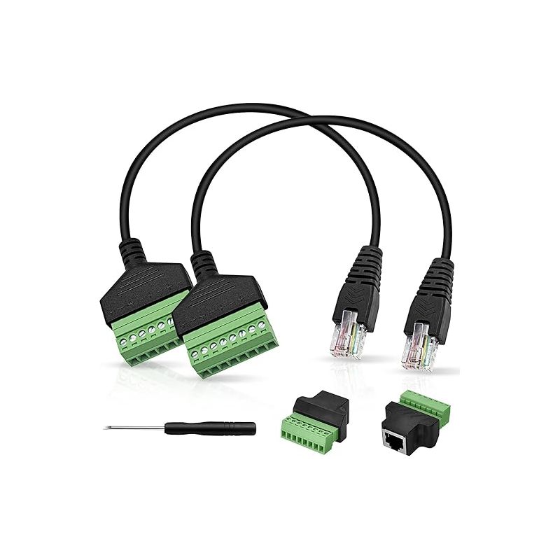 Rj45 Buchse/stecker 8-poliger Schraubklemmenblock
