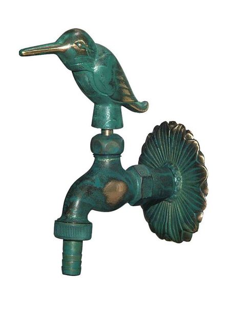 Schlösser Armaturen Nostalgie-auslaufventil, Mit Sv Motiv:vogel, Dn15, 1/2", Ms-patin.