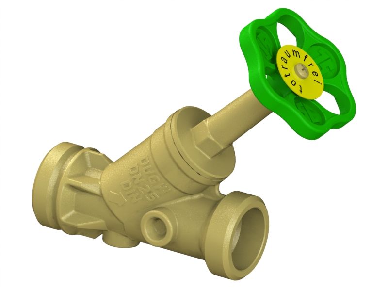 Schlösser Armaturen Freistromventil, Ausseng.multi O.entl, St.sp, Dn25, Ag1 1/4", Dvgw