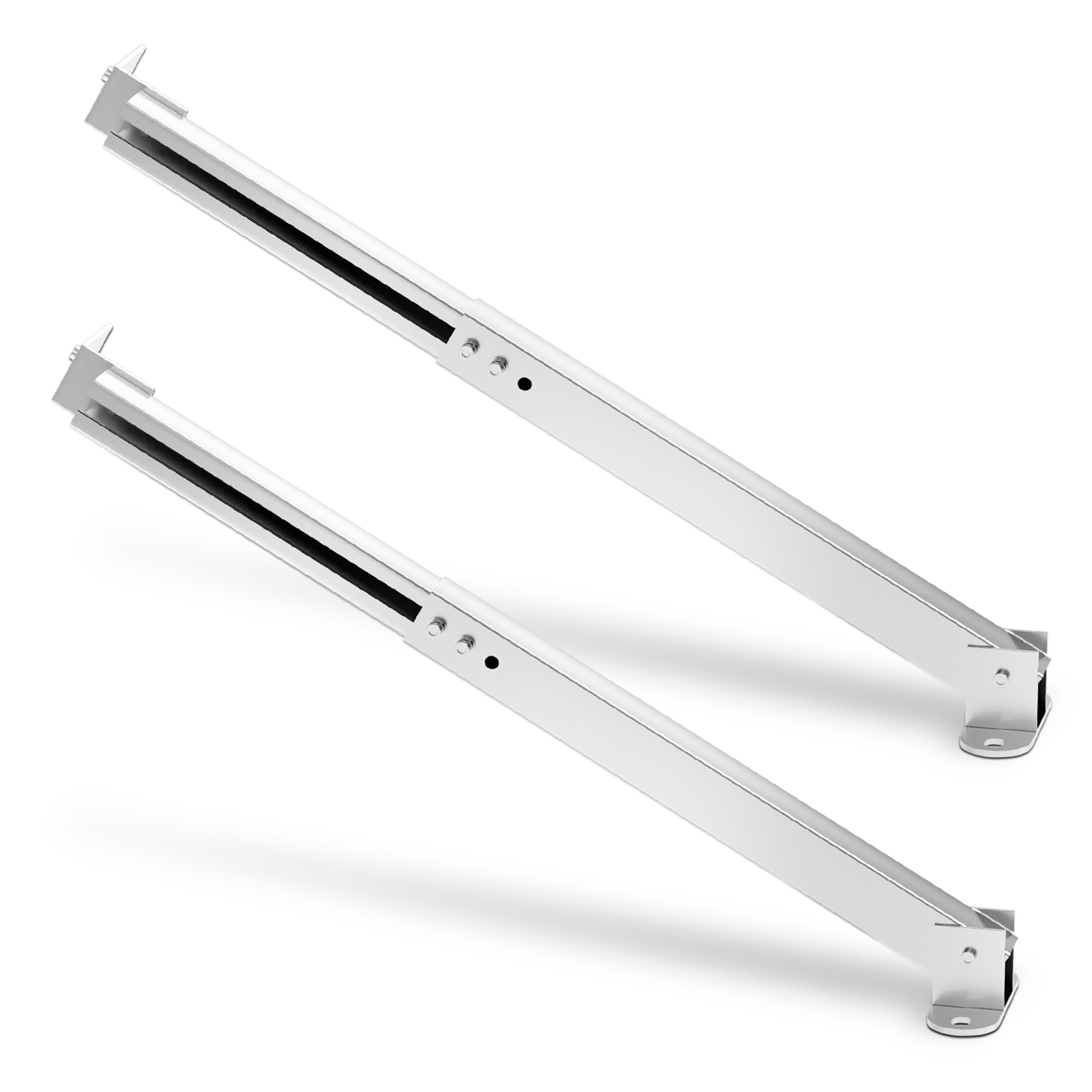 Tolletour 1 Paar Solarmodul Halterung Aus 6063 Aluminium, 38-68 Cm Teleskopisch, 0-60° Neigbar, Silber, Für 50-190 W Solarpanels Auf Flachdach Und Balkon