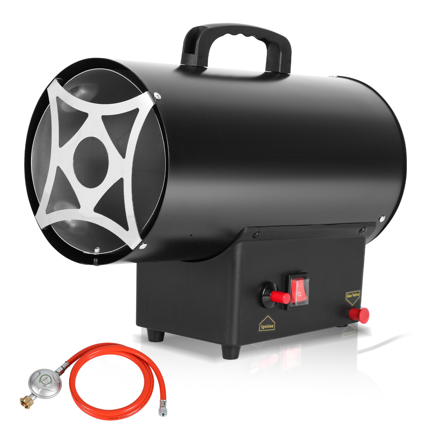 Tolletour Gasheizgebläse 10 Kw Für Flächen Bis 150 M², Gasheizer Für Garage Lager Und Bau