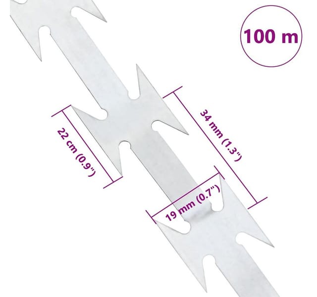 Bto-22 Nato-klingendraht 100 M Stahl Vidaxl