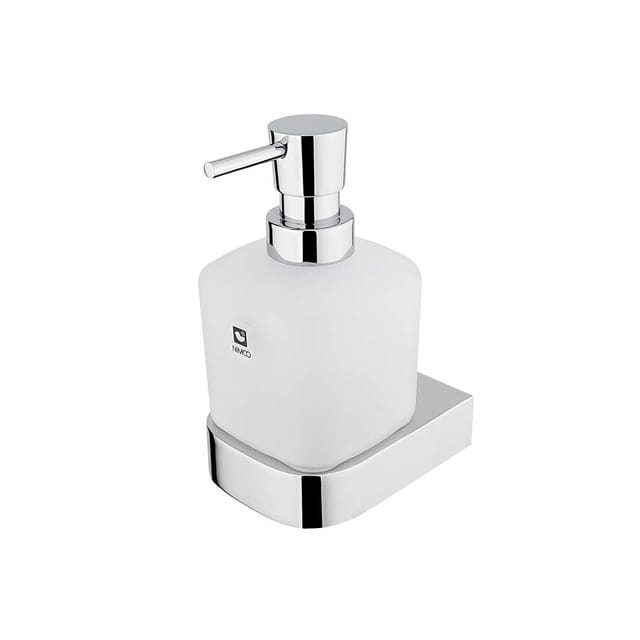 Nimco - Nikau - Seifenspender Mit Halter 250 Ml, Glas Matt / Chrom Nk 30031c-t-26