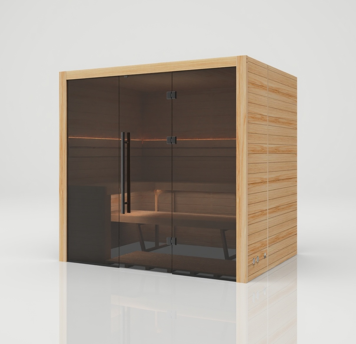 Hekla Traditional 210 Scandi Sauna Für 3-4 Personen Saunakabine 210x160x210 Cm
