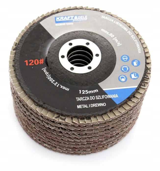 Holz- Und Metallschleifscheibe 125 Mm Lamellenscheibe P10, 10er-set Kd968
