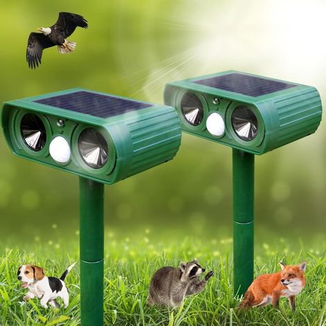 2er-pack Outdoor-katzen- Und Hundeabwehrmittel Mit Bewegungserkennung Für Kaninchen, Vögel, Waschbären Und Füchse