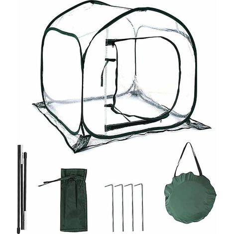 Mini-gewächshaus, Pop-up-wachstumshaus, Pvc-gewächshausabdeckung Für Drinnen Und Draußen, Kleiner Tragbarer Garten-blumenschuppen – 80 X 80 X 80 Cm – Rwmini-gewächshaus Und Balkongewächshaus