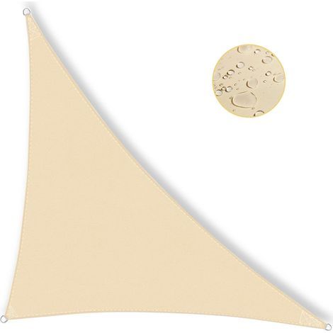 Dreieckiges Sonnensegel 3x4x5m – Atmungsaktives Hdpe, Uv-schutz 98 %, Hellgelb