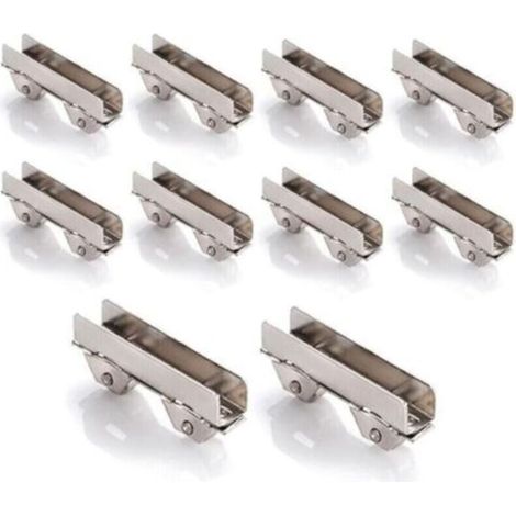 10 Stück Edelstahl-schiebetür-radklemmen Für Vitrinen-schiebetüren, 6 Mm Dicke, 6 Mm Schlitzbreite