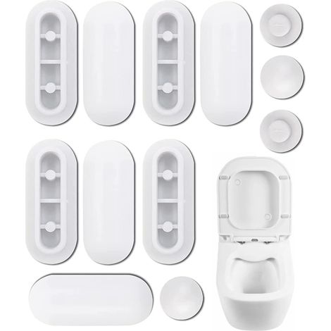 12-teiliger Universal-toilettenstoßdämpfer, Toilettensitzpolster, Universal-toilettensitzpuffer-stoßdämpfer-kit, Toilettensitz-toiletten-ersatzpolster Für Zuhause, Büro