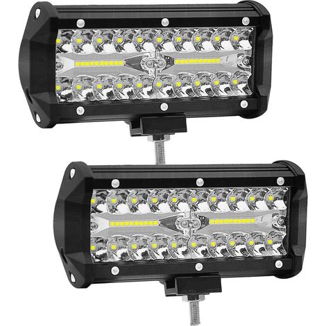2 Stück 7-zoll-led-arbeitsscheinwerfer 120 W Scheinwerfer 12 V/24 V Auto-arbeitsscheinwerfer 6000 K 15000 Lm Nebelscheinwerfer