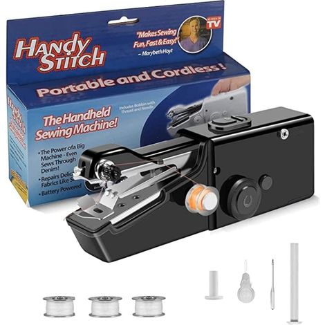 Manuelle Nähmaschine, Manuelle Nähmaschine Mit Unterfaden, Mini-nähmaschine Für Heim-diy-nähprojekte, Mini-elektrische Handnähmaschine Für Kleidung, Vorhänge,